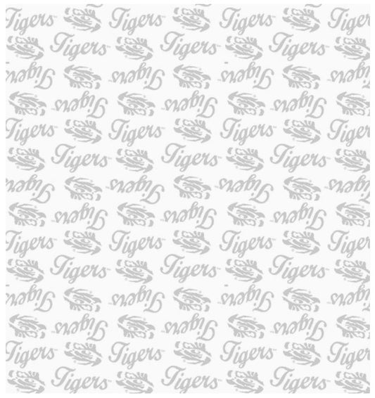 Louisiana State Tigers NCAA College White on White Mini Pigment Sykel Enteprises Cotton Fabric LSU-1393-W