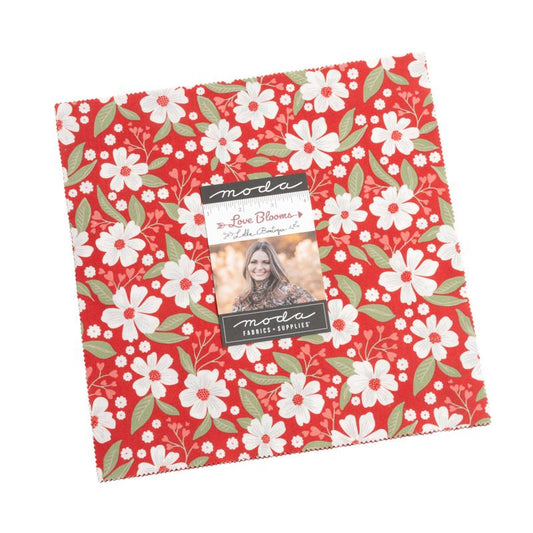 Love Blooms 10'' Squares Lella Boutique Moda Cotton Fabric MD-5220LC