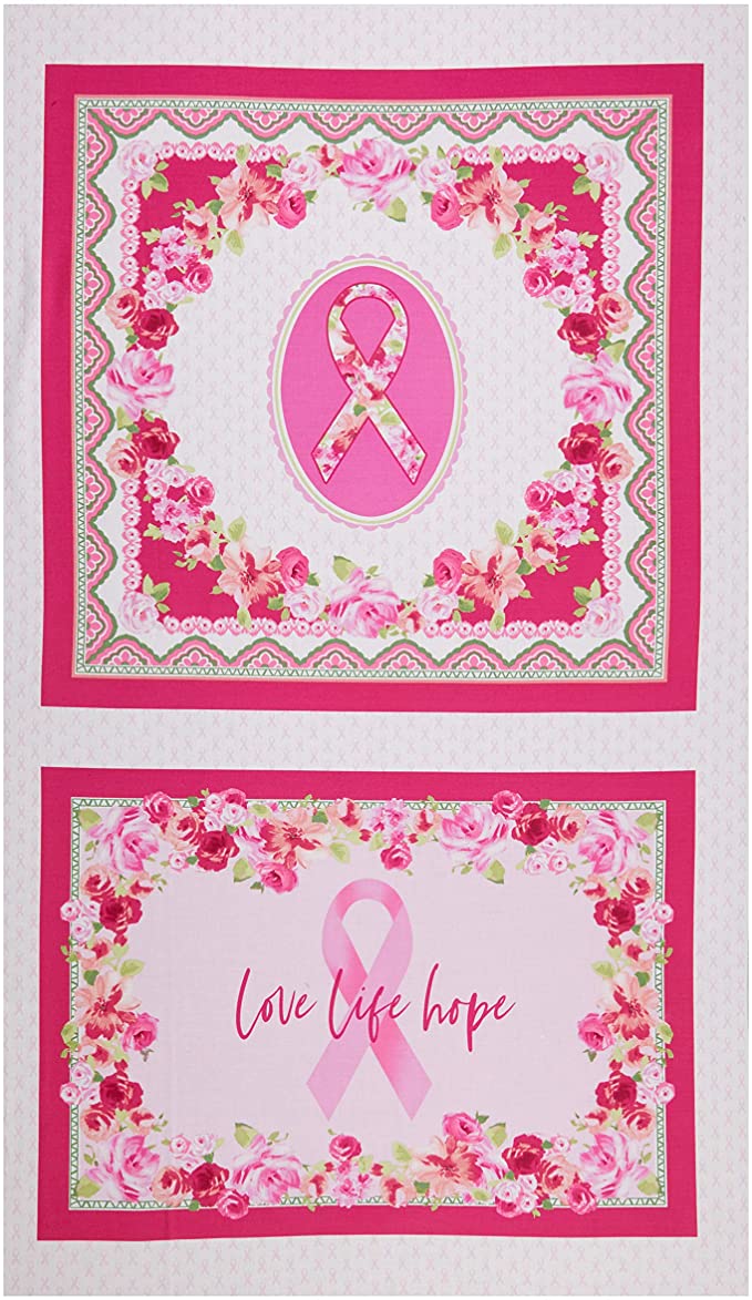 Love Pink Scarf and Pillow Panel 24" Pink Rosemarie Lavin Windham Fabrics Cotton Fabric