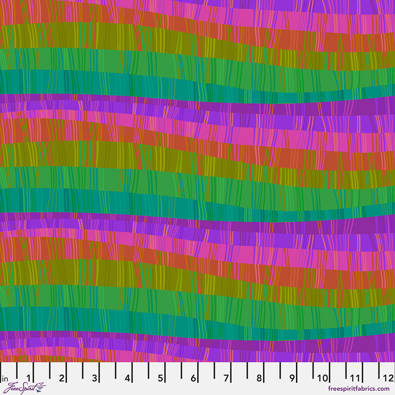 Love in the Wild Love Stripe Multi Daughter Earth Katy Tanis Free Spirit Cotton Fabric FS-PWKT036.XMULTI
