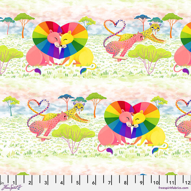 Love in the Wild Love in the Savanna Multi Daughter Earth Katy Tanis Free Spirit Cotton Fabric FS-PWKT042.XMULTI