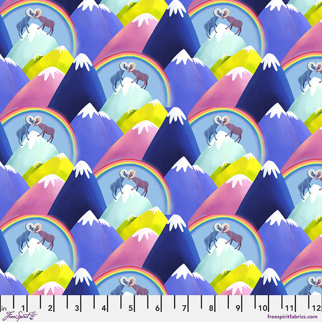 Love in the Wild Love on the Snow Top Daughter Earth Katy Tanis Free Spirit Cotton Fabric FS-PWKT045.XMULTI