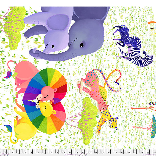 Love in the Wild Panel 24" Daughter Earth Katy Tanis Free Spirit Cotton Fabric FS-PWKT046.XPANEL