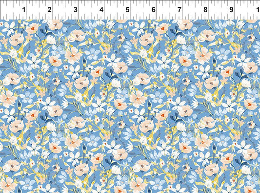 Lovelies Paula Blue In the Beginning Fabrics Cotton Fabric ITB-16LOV-1