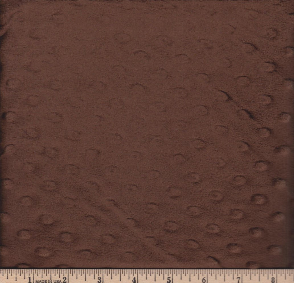 Luscious Dimple Chocolate Minky AE Nathan 60" FLEECE Fabric