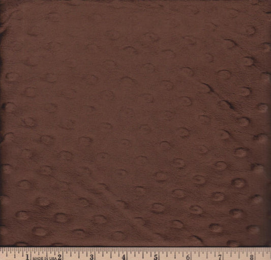 Luscious Dimple Chocolate Minky AE Nathan 60" FLEECE Fabric