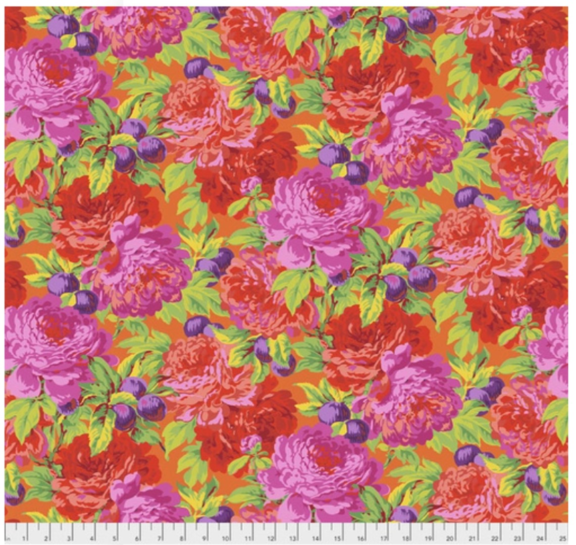 Luscious Pink Philip Jacobs Stash Kaffe Fassett Collective Free Spirit Cotton Fabric