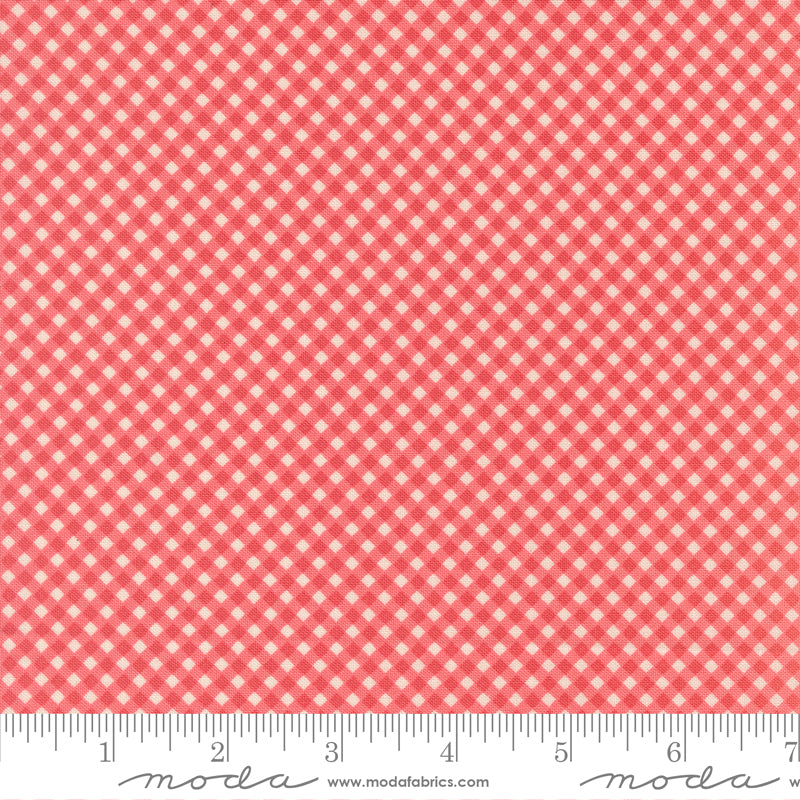 Lyda Rose Bias Gingham Petal Pink Bunny Hill Designs Moda Cotton Fabric MD-3078-15