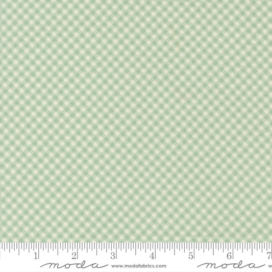Lyda Rose Bias Gingham Sky Green Bunny Hill Designs Moda Cotton Fabric MD-3078-21