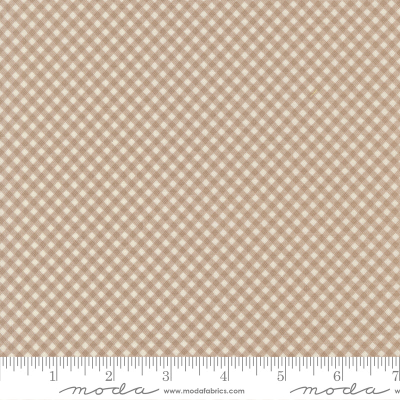 Lyda Rose Bias Gingham Stone Grey Beige Bunny Hill Designs Moda Cotton Fabric MD-3078-22