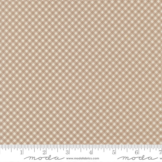 Lyda Rose Bias Gingham Stone Grey Beige Bunny Hill Designs Moda Cotton Fabric MD-3078-22