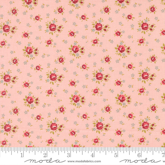 Lyda Rose Small Floral Pink Bunny Hill Designs Moda Cotton Fabric MD-3071-18
