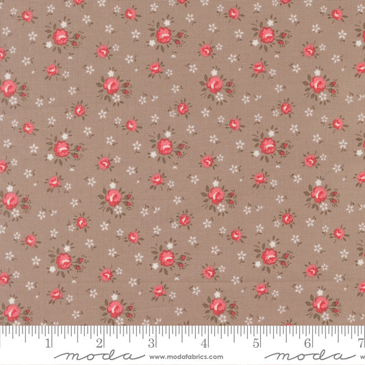 Lyda Rose Small Floral Stone Grey Beige Bunny Hill Designs Moda Cotton Fabric MD-3071-22