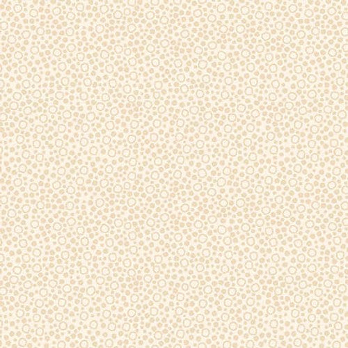 M'Ocean Tossed Dots and Circles Tonal Sand Beige Victoria Hutto Studio E Cotton Fabric