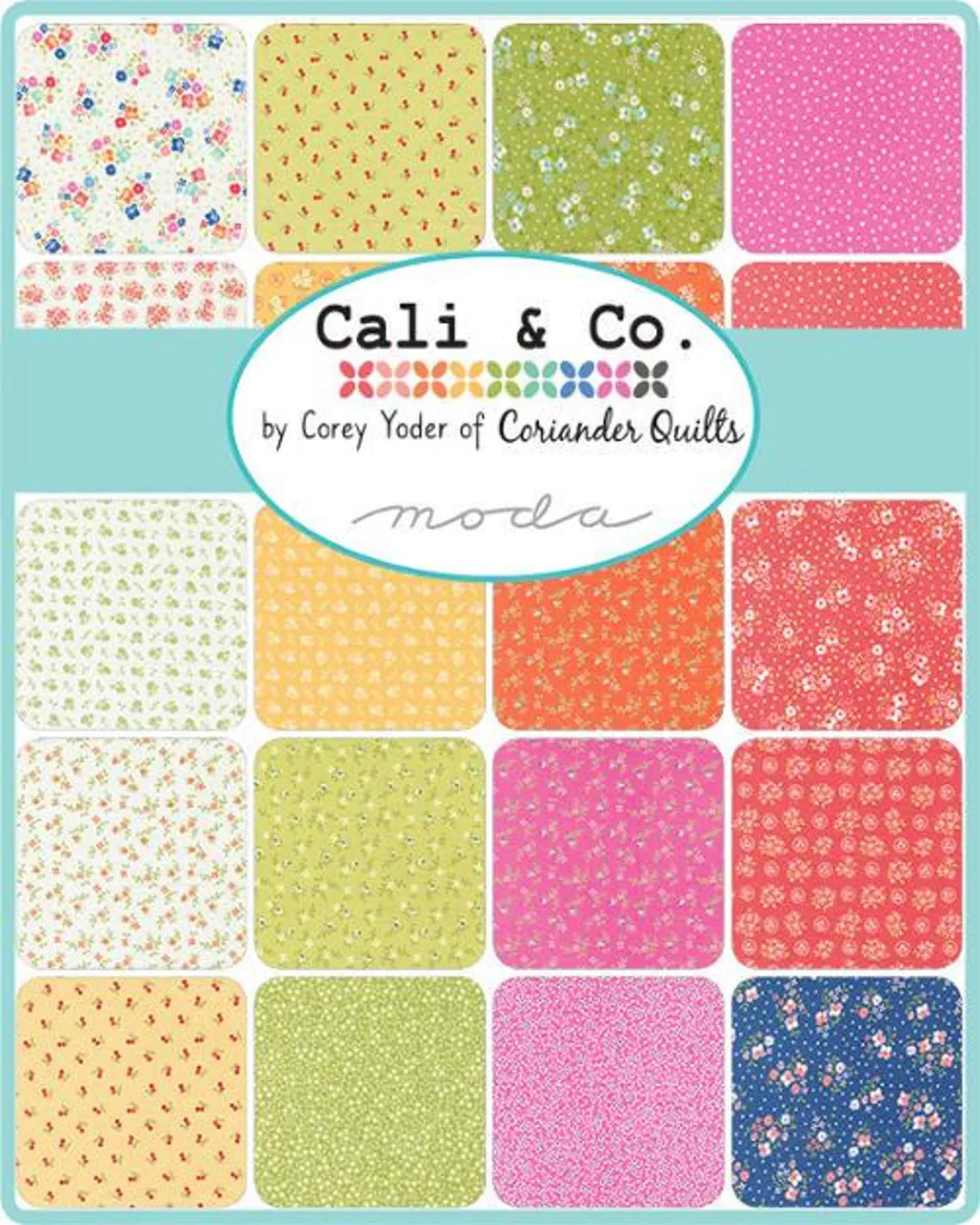 Cali & Co 5" Squares Charm Packs Corey Yoder Moda Cotton Fabric MD-29190PP