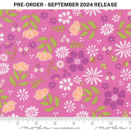 Pre-Sale - Laguna Sunrise Wild Rose Florals Sweet Pea Pink Sherri & Chelsi Moda Cotton Fabric