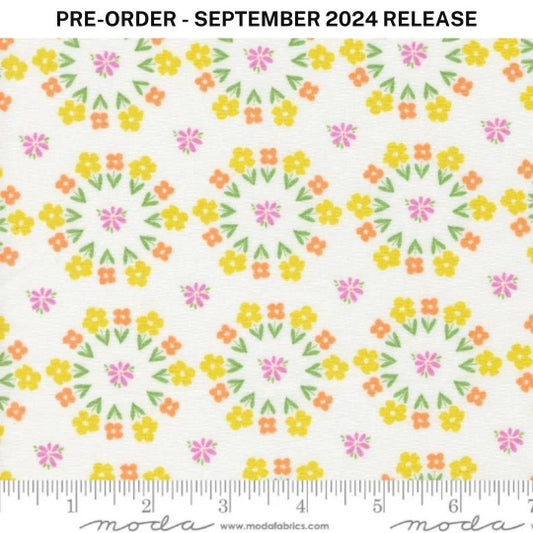 Pre-Sale - Laguna Sunrise Paradise Florals Off White Multi Sherri & Chelsi Moda Cotton Fabric