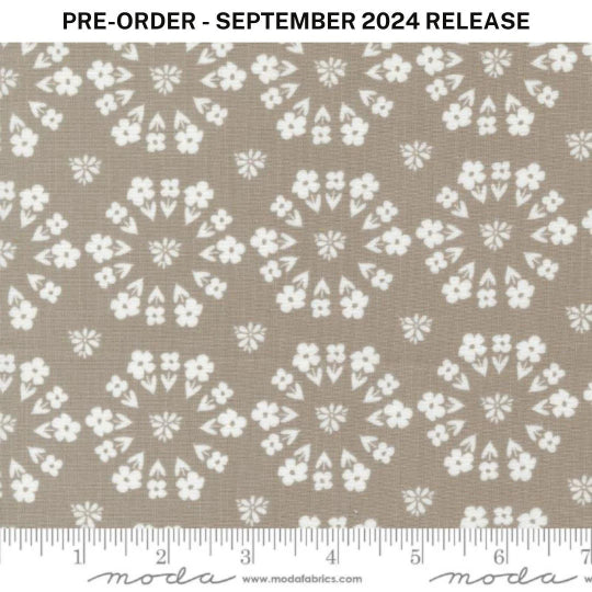 Pre-Sale - Laguna Sunrise Paradise Florals Stone Grey Sherri & Chelsi Moda Cotton Fabric