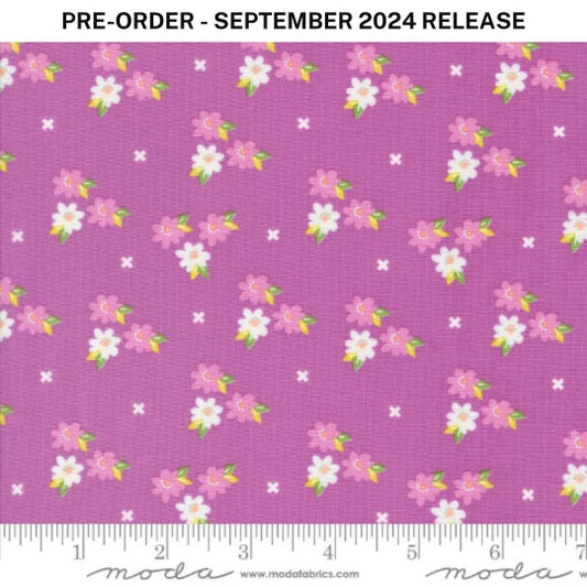 Pre-Sale - Laguna Sunrise Morning Glory Florals Violet Sherri & Chelsi Moda Cotton Fabric