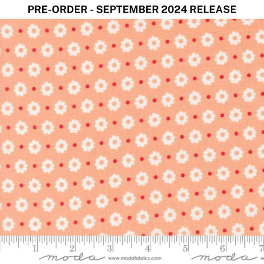 Pre-Sale - Laguna Sunrise Petal Florals Dot Cantaloupe Orange Sherri & Chelsi Moda Cotton Fabric