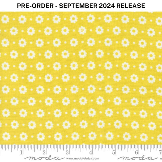 Pre-Sale - Laguna Sunrise Petal Florals Dot Citrine Yellow Sherri & Chelsi Moda Cotton Fabric