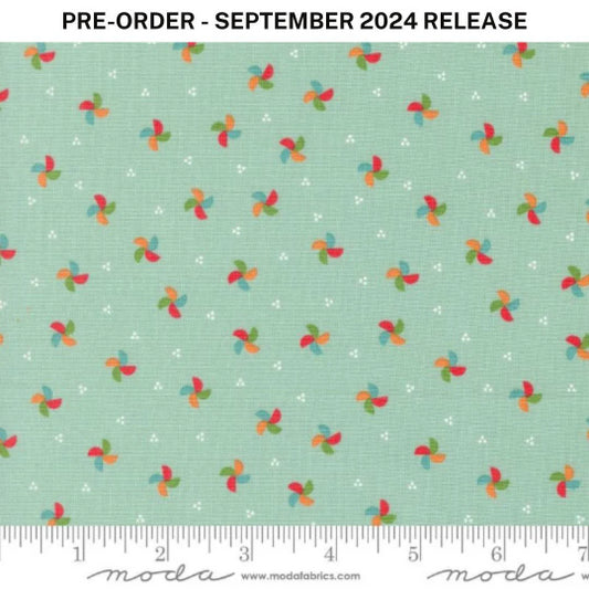 Pre-Sale - Laguna Sunrise Pinwheel Blenders Home Town Sky Aqua Green Sherri & Chelsi Moda Cotton Fabric