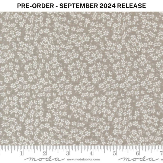 Pre-Sale - Laguna Sunrise Harbor Florals Stone Grey Sherri & Chelsi Moda Cotton Fabric