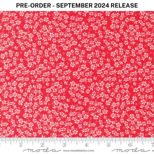 Pre-Sale - Laguna Sunrise Harbor Florals Geranium Red Sherri & Chelsi Moda Cotton Fabric