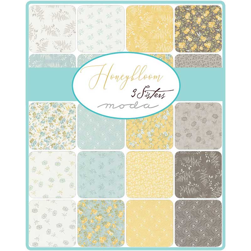 Honeybloom 5" Squares Charm Pack 3 Sisters Moda Cotton Fabric MD-44340PP