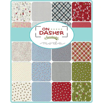 On Dasher 5" Squares Charm Pack Sweetwater Moda Cotton Fabric MD-55660PP