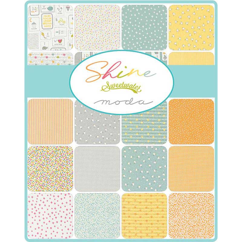 Shine 5" Squares Charm Pack Sweetwater Moda Cotton Fabric MD-55670PP