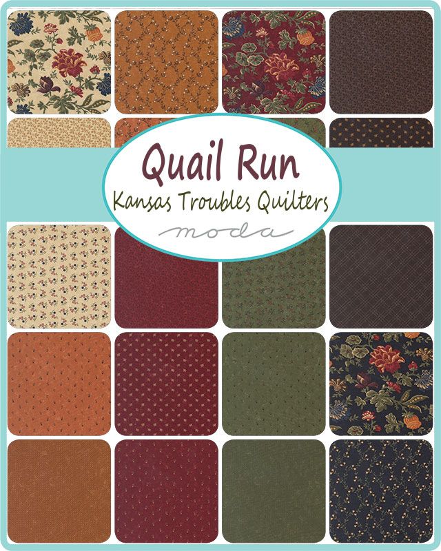 Quail Run 5" Squares Charm Pack 42pcs Kansas Troubles Quilters Moda Cotton Fabric MD-9830PP