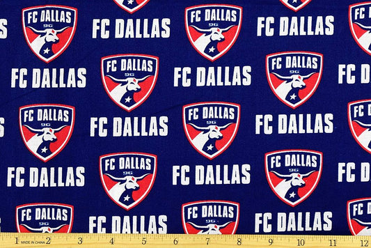 FC Dallas Bulls MLS Major League Soccer Futball Club Fabric Traditions 58" Fabric Traditions Cotton Fabric