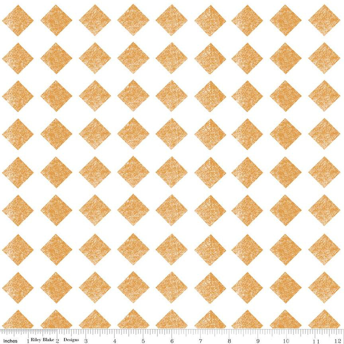 Mad Masquerade Check Mate Orange J. Wecker Frisch Riley Blake Cotton Fabric