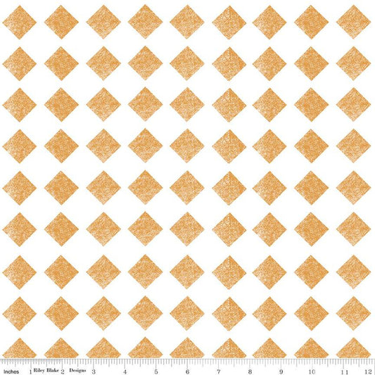 Mad Masquerade Check Mate Orange J. Wecker Frisch Riley Blake Cotton Fabric