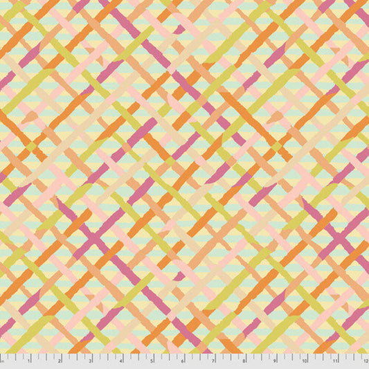 Mad Plaid Pastel Yellow Brandon Mably Classics Kaffe Fassett Free Spirit Cotton Fabric