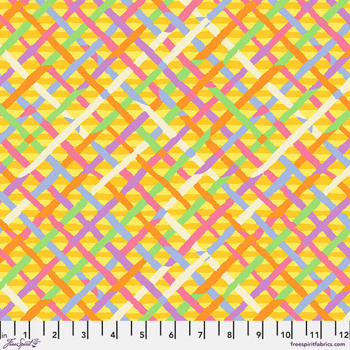 Mad Plaid Gold Classics Brandon Mably Kaffe Fassett Collective Free Spirit Cotton Fabric FS-PWBM037.GOLDX
