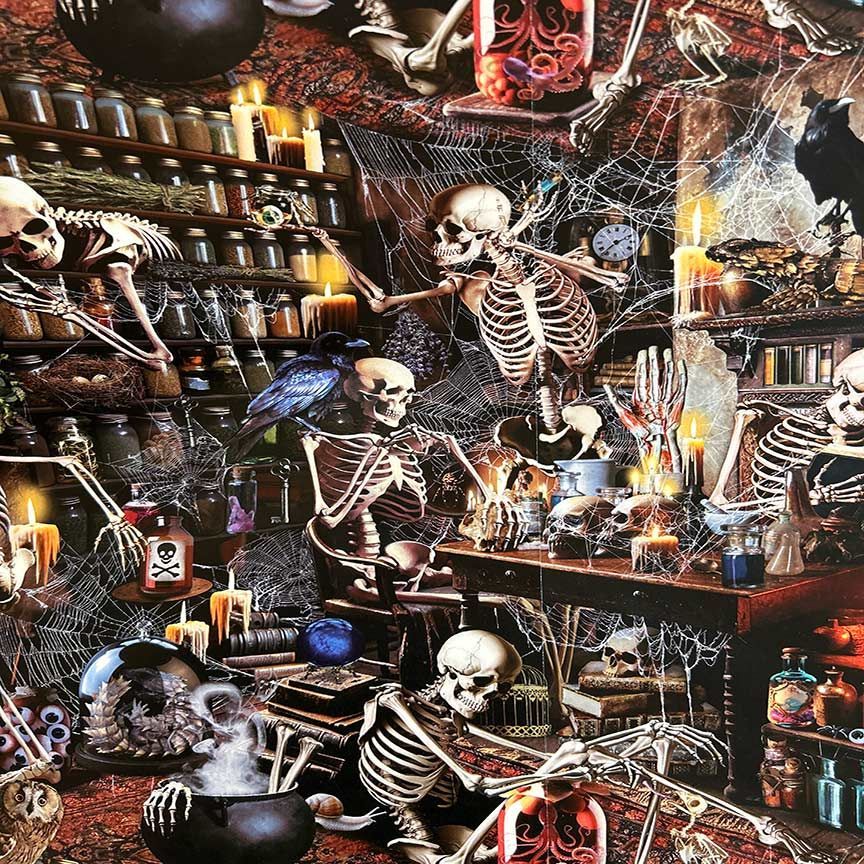 Mad Scientist Spooky Apothecary Multi Rosie Dore Timeless Treasures Cotton Fabric TT-WICKED-CD3639-MULTI | US Fabric Shop