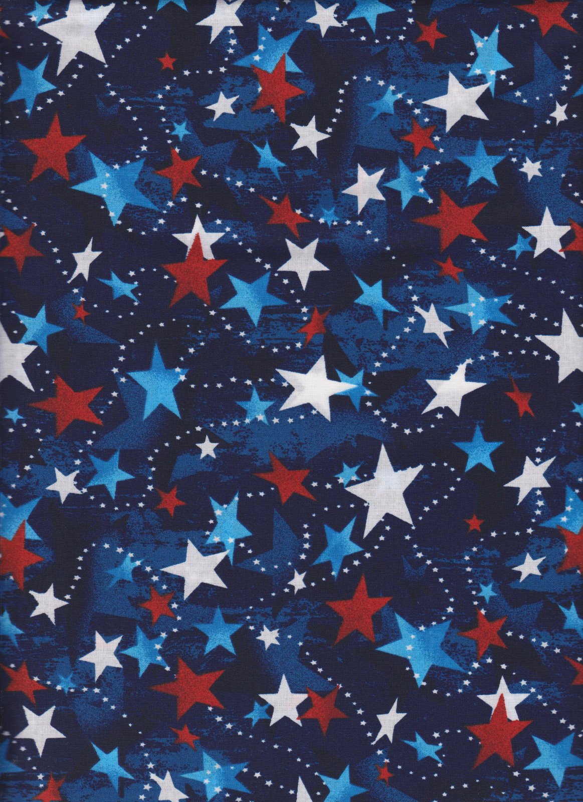 Made In the USA Streaming Stars Red White and Blue Santee Print Foust Textiles Cotton Fabric