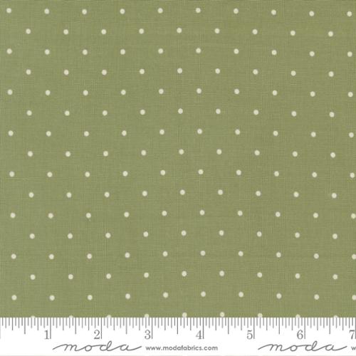 Magic Dot Spring White Green Lella Boutique Moda Cotton Fabric MD-5230-65