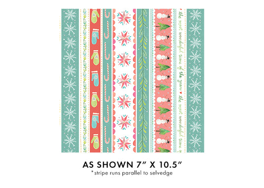 Magical Season Painterly Stripe Multi Katie Daisy Benartex Cotton Fabric BE-16728P-99