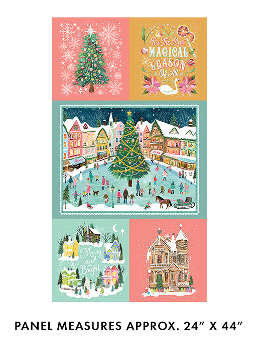 Magical Season Panel 24" Multi Katie Daisy Benartex Cotton Fabric BE-16724P-99