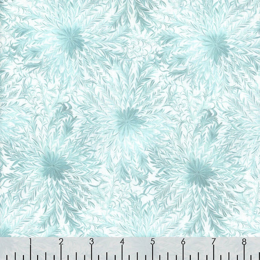 Magical Winter Woodlands Frosty Snowflakes Swirls Cream Jan Mott Henry Glass Cotton Fabric HG-3696-44