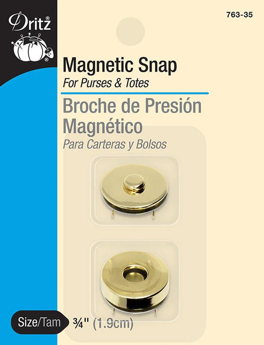 Magnetic Snaps 3/4 inches Gilt Finish Purses and Totes Dritz DRITZ-763-35