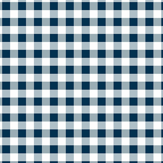 Magnolia Check Blue Edyta Sitar of Laundry Basket Quilts Andover Fabrics Cotton Fabric AF-A-859-B