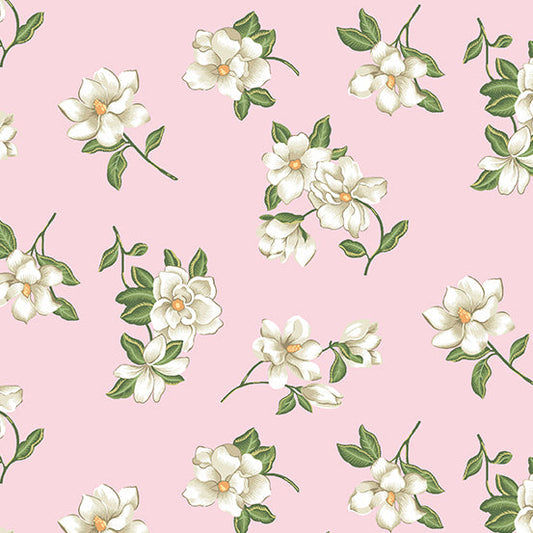 Magnolia Small Magnolia Pink Edyta Sitar Laundry Basket Quilt Andover Fabrics Cotton Fabric AF-A-855-E