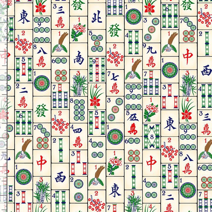Mahjong Tiles Mahjong Timeless Treasures Cotton Fabric TT-FUN-CD4816-M ...