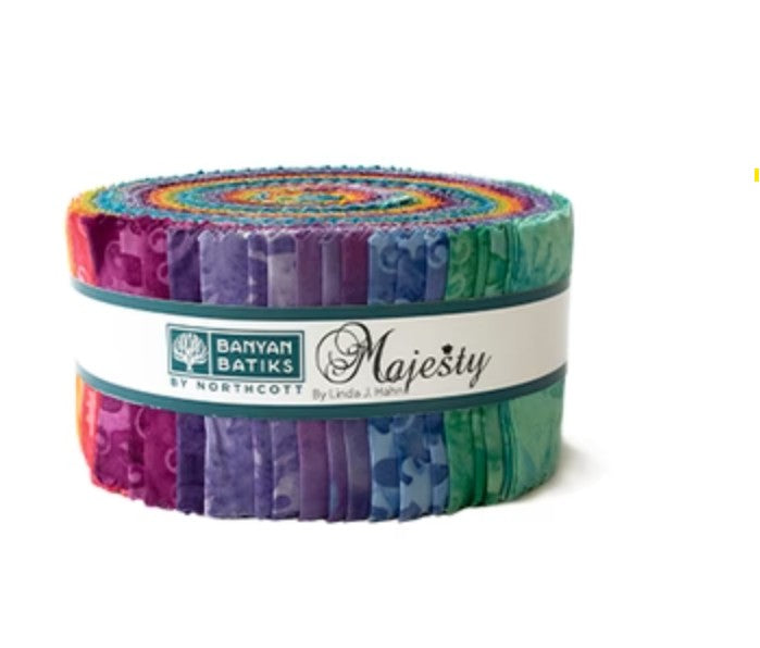 Majesty 2.5" Strips Roll Banyan Batiks Northcott Cotton Fabric NC-SMAJEST10-10 | US Fabric Shop