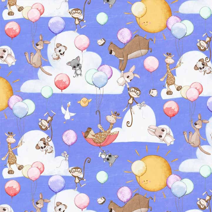 Make Believe Up, Up and Away Sailor Pretty Little Lines Michael Miller Cotton Fabric MM-DDC12650-SAIL-D