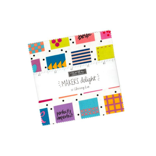 Makers Delight Charm Pack 5" Squares 42pcs Chrissy Lux Moda Cotton Fabric MD-28100PP